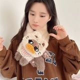  Khăn quàng bông mèo Azukisan ăn cá 