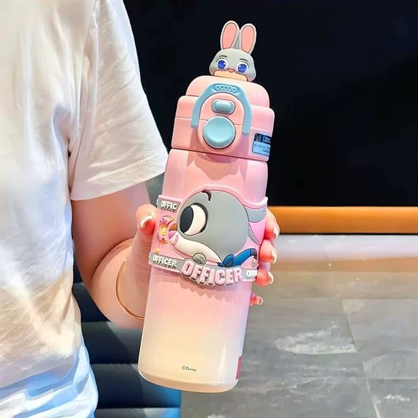  Bình giữ nhiệt Zootopia 2 kiểu uống 500ml 