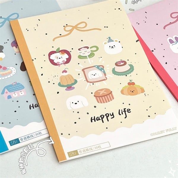  Vở thú bánh ngọt Happy Life B5 30 Trang 
