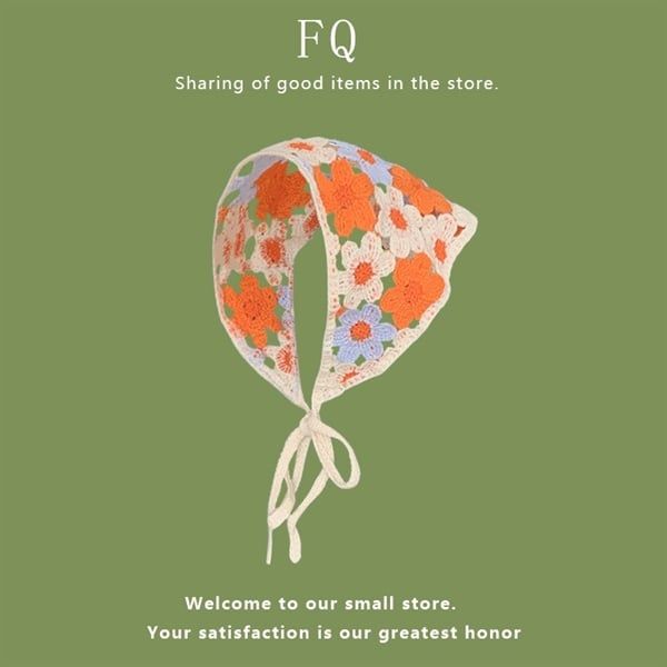  Khăn tam giác trùm đầu Hoa nhiều màu 1 