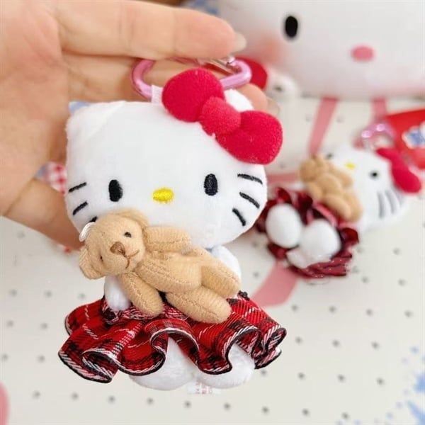  Móc khoá Hello Kitty ôm Teddy 
