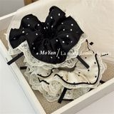  Scrunchies chấm bi mix ren nơ 