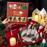  Set hộp quà 4 thìa dĩa Giáng Sinh size to 