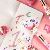  Bút 6 màu bé mũ hồng 