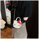  Túi da Hello Kitty đầu chibi quai xách 