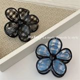  Kẹp càng cua hoa kẻ caro 