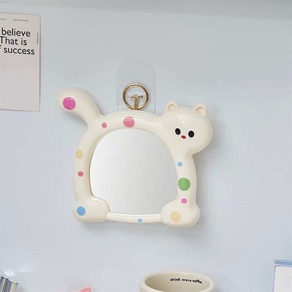  Gương mèo uốn cong chấm bi 