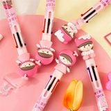  Bút 6 màu bé mũ hồng 