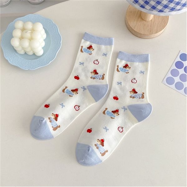  Tất cún tone xanh Alice & Andy 