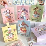  Túi giấy thú gập miệng quai nhựa 14x11cm 