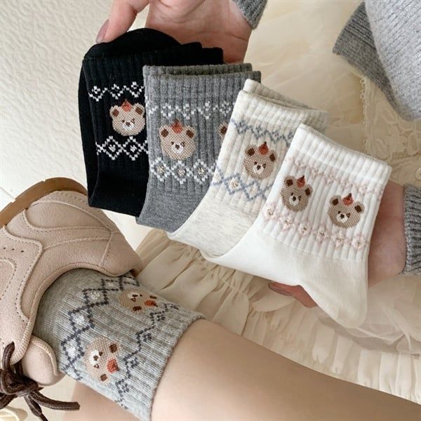  Tất len gấu táo The TeaLife 