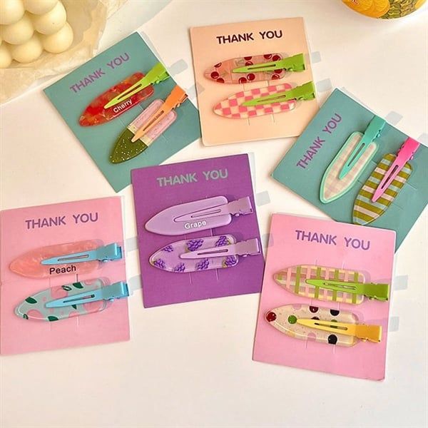  Set 2 kẹp xẻng mix hình màu sắc 