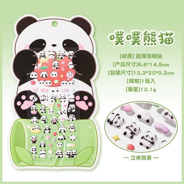  Sticker nổi bìa thú 