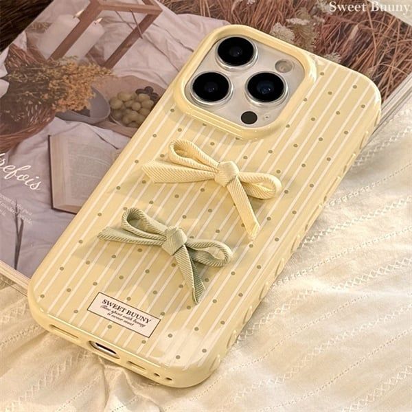  Ốp sọc 2 nơ vải 