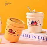  Cốc giữ nhiệt thú chấm bi 420ml 