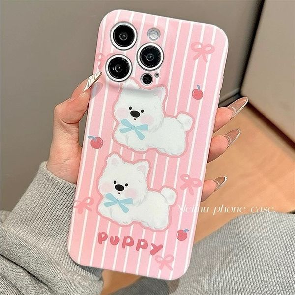  Ốp 2 cún sọc hồng 