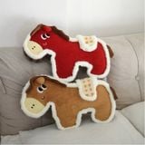  Ngựa bông viền lông trắng 60cm 