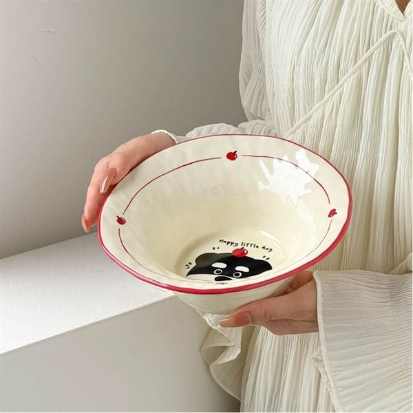 Bát sứ cún táo lòng sâu 20cm 