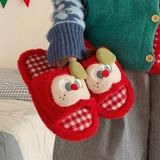  Dép lông quai ngang bé táo caro 