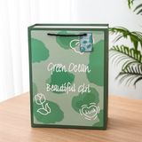 Túi quà tag giấy hoa xanh 