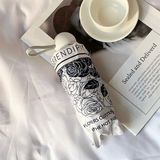  Ô gập gọn Hoa viền chữ trắng 