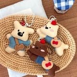  Móc khoá cún dẹt túi xương 