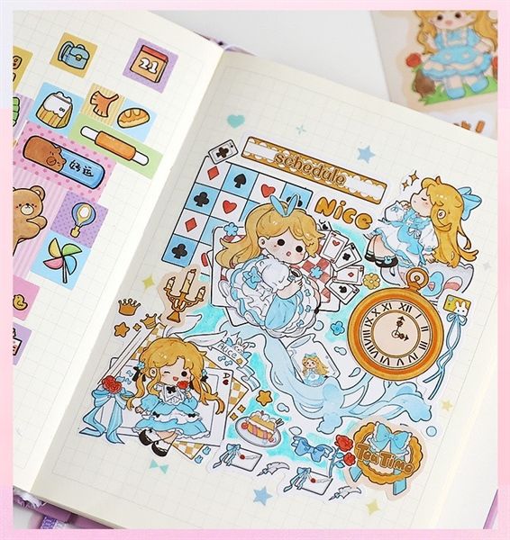  Sổ Sticker 63 tờ Telado bé gái gấu 