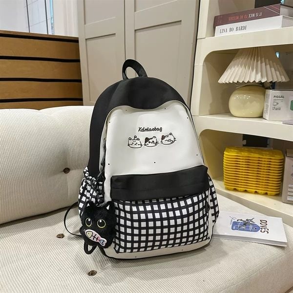  Balo 3 mèo móc khoá mèo bông 