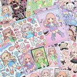  Set Sticker stylist bé gái Telado 8 trang + 8 card 
