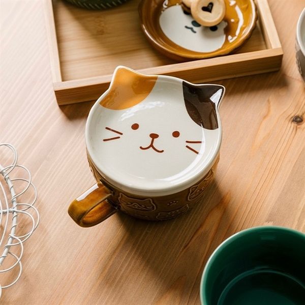  Cốc sứ mèo Fuku Nyanko 400ml 