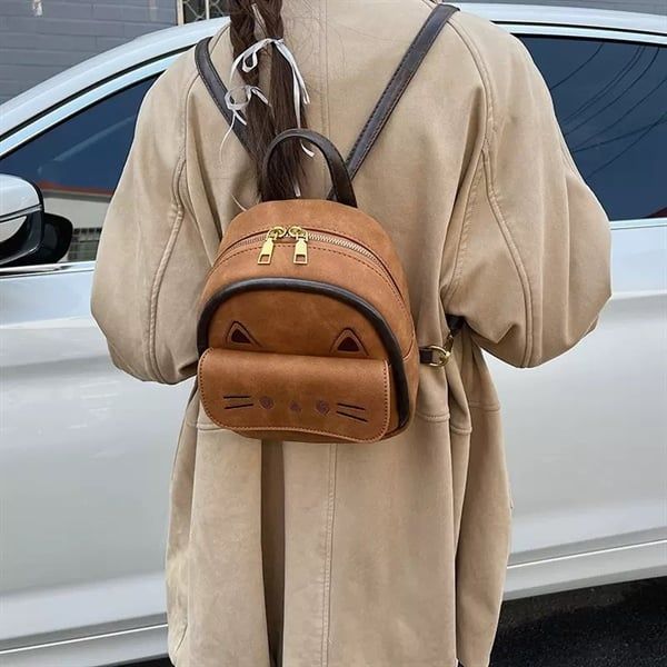  Balo da mini mèo nâu 