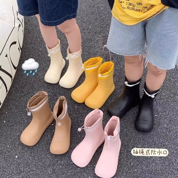  Ủng trơn dây rút cổ 