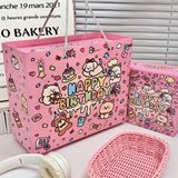  Túi quà thú Happy birthday hồng 