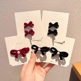  Kẹp nơ nhung form cứng nhỏ 