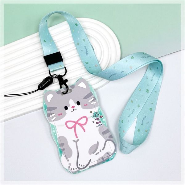  Dây đeo thẻ Mèo đeo nơ 