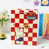  Túi quà thỏ caro đỏ 