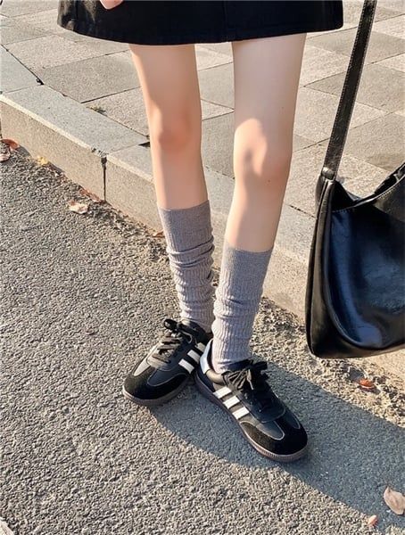  Tất YouJiaXiu cao cổ tới gối gân dọc 