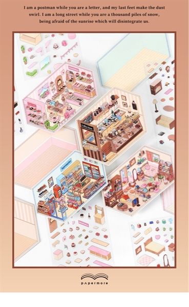  Sticker góc phòng PaperMore chữ nhật 