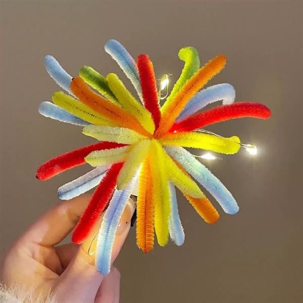  Kẹp tóc pháo hoa nhung có đèn 