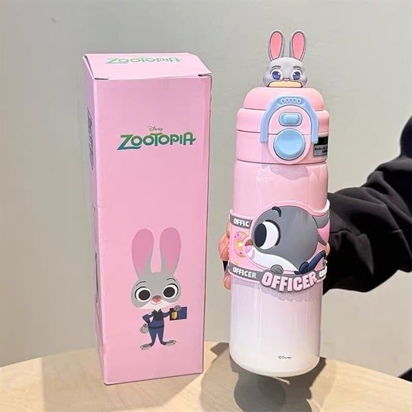 Bình giữ nhiệt Zootopia 2 kiểu uống 500ml 