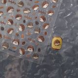  Sticker dán móng nhím nâu 