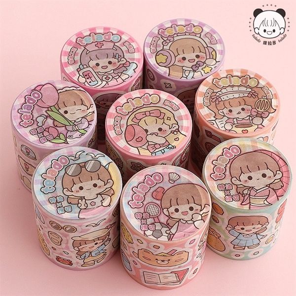  Washi tape Sticker bé gái Telado 