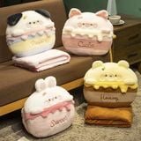  Gối kèm chăn thú kem chảy 40cm 