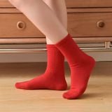  Tất đỏ tron bo cổ Tong Chuang 