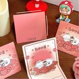  Thiệp dựng trái tim cún love đỏ 