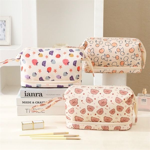  Túi đựng mỹ phẩm hình nhí 2 tầng 