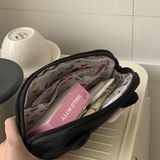  Hộp bút vải Hello Kitty đen nơ hồng 