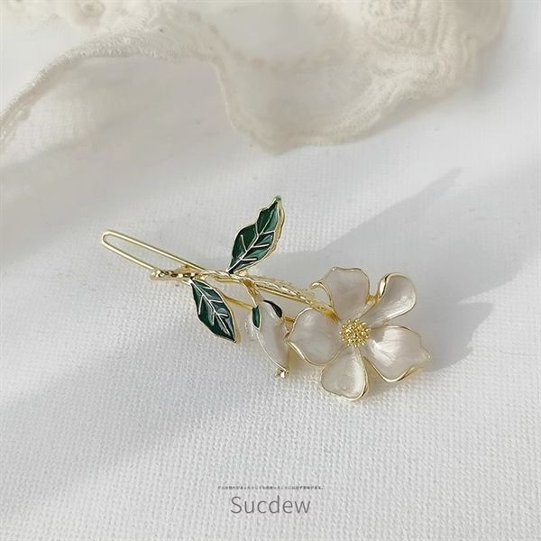  Kẹp tóc cành hoa trắng 