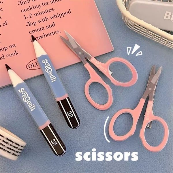  Set 2 kẹp kéo bút chì 