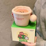  Cốc Line Friends quai tròn 350ml 